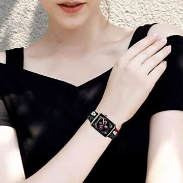 Atea 2 Pack Mouse Watch Band Compatible with Apple Watch Bands 45mm 44mm 42mm 41mm 40mm 38mm 49mm, Cute Cartoon Silicone Wristband Replacement Strap fits iWatch Series 8 7 6 5 4 3 2 1 SE