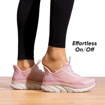 ALLSWIFIT Women's Slip On Walking Shoes Running Comfortable Tennis Breathable Non Slip Athletic Gym ...