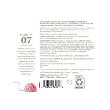 Caldrea Liquid Laundry Detergent, Safe and Effective for all Fabrics and all Temperatures, Sweet Pea...