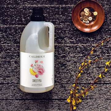 Caldrea Liquid Laundry Detergent, Safe and Effective for all Fabrics and all Temperatures, Sweet Pea Scent, 64 oz
