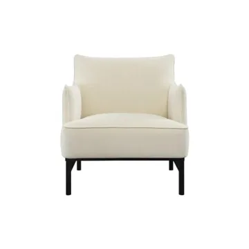 Abbyson Living Rye Accent Chair - Luxurious Comfort in Ivory