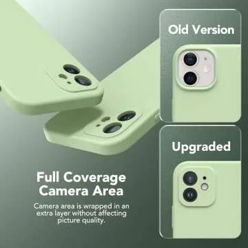 SuydanBox Magnetic for iPhone 12 Case, Compatible with MagSafe, [Full Camera Protection][Screen Protectors] Silicone Shockproof Protective Phone Case for iPhone 12 6.1", Matcha