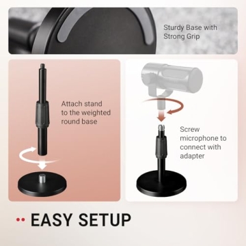 FIFINE Adjustable Heavy-Duty Microphone Stand for Streaming