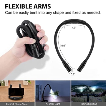 LUXJET USB Rechargeable Flexible Book Light 3 Modes
