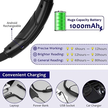 LUXJET USB Rechargeable Flexible Book Light 3 Modes