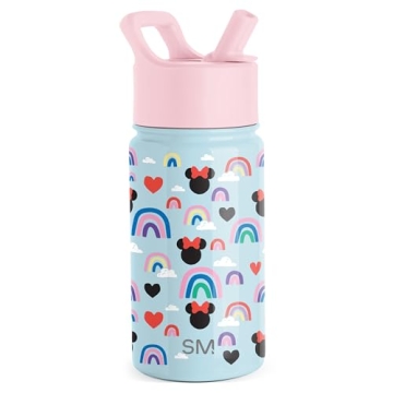 Simple Modern Disney Minnie Mouse Kids Water Bottle with Straw Lid | Reusable Insulated Stainless St...