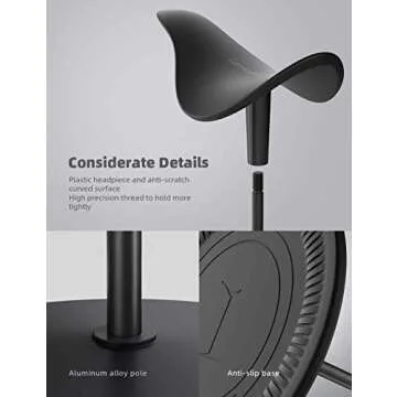 Lamicall Headphone Stand, Desktop Headset Holder - Desk Earphone Stand, for All Headsets Such as Airpods Max, HyperX Gaming Headphones, Beats/Sennheiser Music Headphones - Black