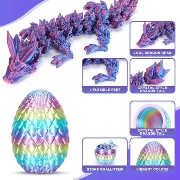 3D Printed Dragon Eggs for Easter Fun - 4PC Set