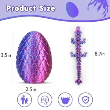 3D Printed Dragon Eggs for Easter Fun - 4PC Set