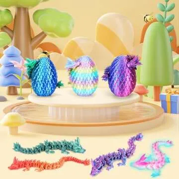 3D Printed Dragon Eggs for Easter Fun - 4PC Set