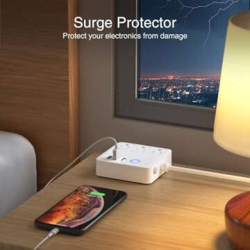 GHome Smart Power Strip with Voice Control & USB Ports