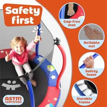 Happin® 55” Toddler Trampoline for Indoor & Outdoor Fun