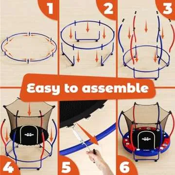 Happin® 55” Toddler Trampoline for Indoor & Outdoor Fun