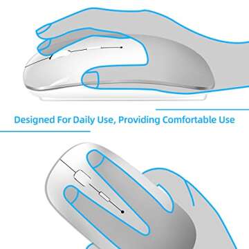 Wireless Mouse for Laptop, Bluetooth Mouse for Macbook Pro/Air/Mac/iPad/Chromebook/Computer -Recharg...