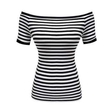 Chic LilyCoco Striped Off-Shoulder Top for Women