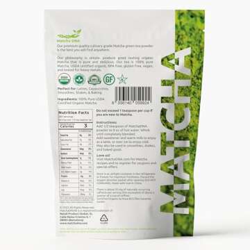 MATCHA DNA Organic Matcha Green Tea Powder - 10 oz Pure Premium Culinary Grade Matcha (283 Grams)
