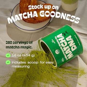 Matcha DNA Organic Green Tea Powder - Culinary Grade Matcha