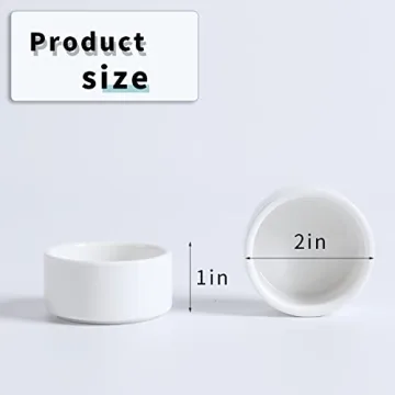 1oz Mini Ramekins Set of 6 - Perfect for Dips & Sweets