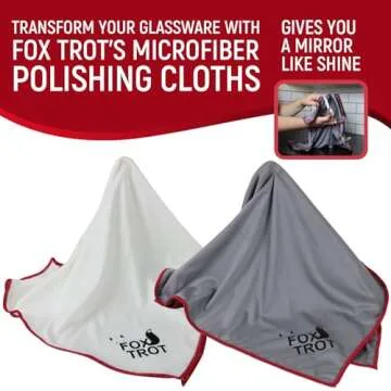 Fox Trot Large Microfiber Polishing Cloths Streak Free Shine