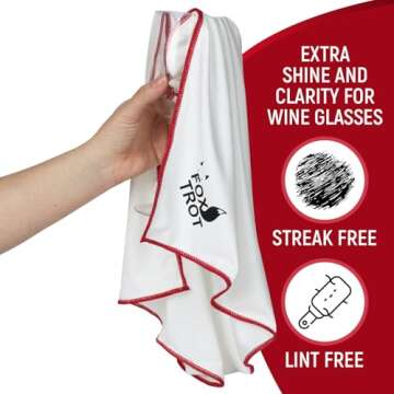 Fox Trot Large Microfiber Polishing Cloths Streak Free Shine