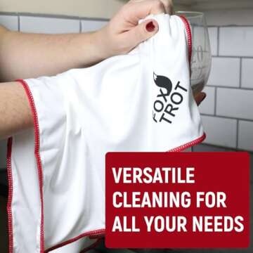 Fox Trot Large Microfiber Polishing Cloths Streak Free Shine