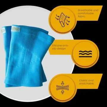 EXO Knee Compression Sleeves, Neoprene Sleeves for Women and Men, High-Performance Knee Compression Support for Squats, Weight Lifting, Powerlifting, Workout - Suitable for Joints, & Arthritis Pain