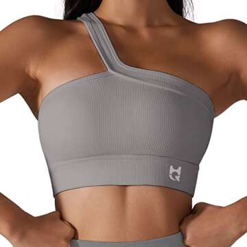 H-Quenby Stylish One Shoulder Sports Bra for Women