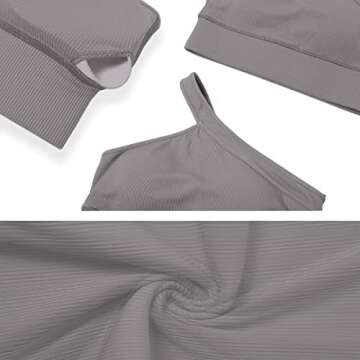 H-Quenby Stylish One Shoulder Sports Bra for Women