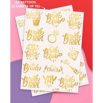 30 Bride Tribe Tattoos | Fun Bachelorette Party Accessory