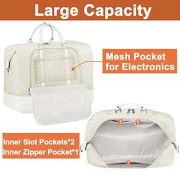 Versatile Weekender Bag with Waterproof Shoe Compartment