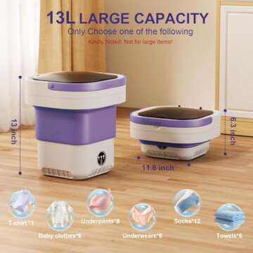 Portable 13L Washing Machine & Mini Dryer