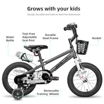 JOYSTAR Pluto Kids Bike 12 Inch Toddlers Bike with Training Wheels for Boys Girls Kids' Bicycle for ...