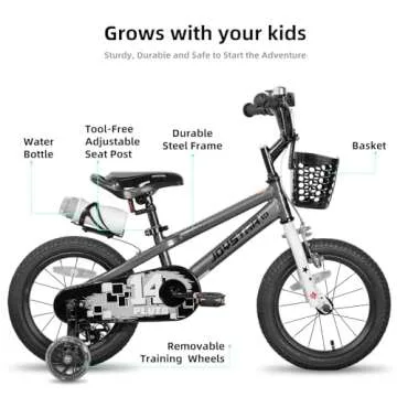 JOYSTAR Pluto Kids Bike 12 Inch Toddlers Bike with Training Wheels for Boys Girls Kids' Bicycle for ...