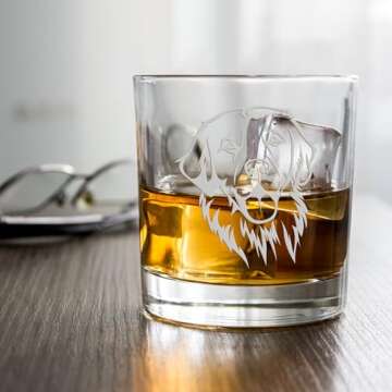 Golden Retriever Face Rocks Glass - Ideal Gift for Dog Lovers