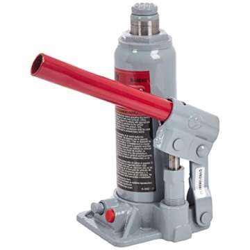 Pro-Lift B-004D Grey Hydraulic Bottle Jack for Truck - 4 Ton Capacity
