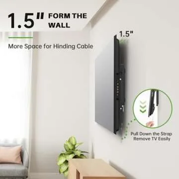 USX MOUNT UL Listed TV Wall Mount Tilting Brackets for Most 37"-90" Flat Curved Screen TVs with Max VESA 600x400mm, Weight Capacity 132lbs, Low Profile Space Saving for 16", 24" Stud