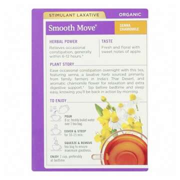 Organic Smooth Move Chamomile Tea for Gentle Digestion