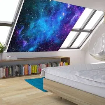 Apdidl Galaxy Tapestry for Bedroom Aesthetic Space Blue Night Starry Sky Stars Universe Tapestry Mysterious Nebula Wall Hanging Backdrop Room Decor for Bedroom Living Room (51'' x 60'')