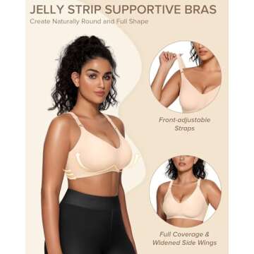 Vertvie Womens Wireless Bras No Underwire Push Up Bra Seamless Supportive Full Coverage Everyday Bra...
