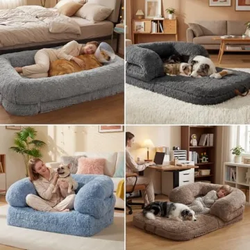 LE SURE Foldable Human Dog Bed - 3 in 1 Flexible Comfort
