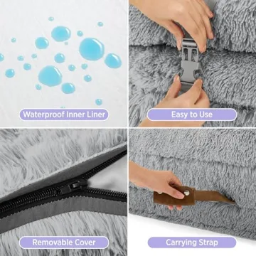 LE SURE Foldable Human Dog Bed - 3 in 1 Flexible Comfort
