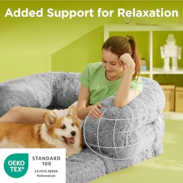 LE SURE Foldable Human Dog Bed - 3 in 1 Flexible Comfort