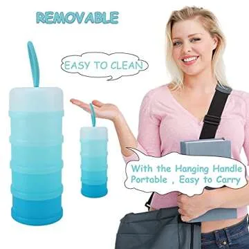 Accmor Baby Formula Dispenser On The Go, Stackable Formula Dispenser Formula Container to Go, Non-Spill Portable Milk Powder Kids Snack Storage Container, BPA Free