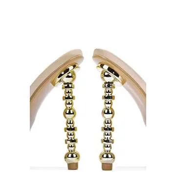 Cape Robbin Salsa Nude Heels - Elegant Sculptural Design