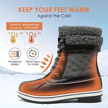 DREAM PAIRS Women's Stylish Waterproof Winter Boots