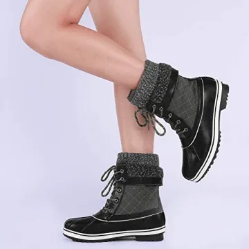 DREAM PAIRS Women's Stylish Waterproof Winter Boots
