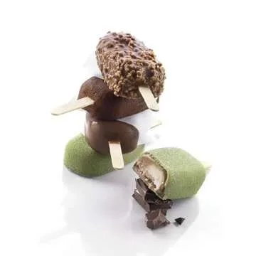 Silikomart Silicone Easy Cream Mini Ice Cream Bar Mold Set, Classic