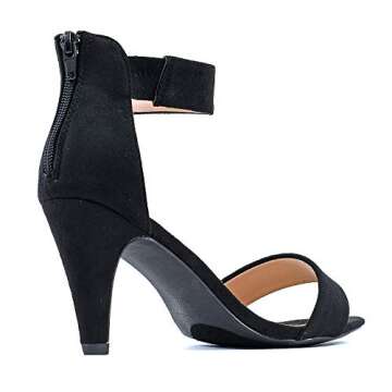 Guilty Shoes Elysa-1 Stylish Black Suede Heels for Women