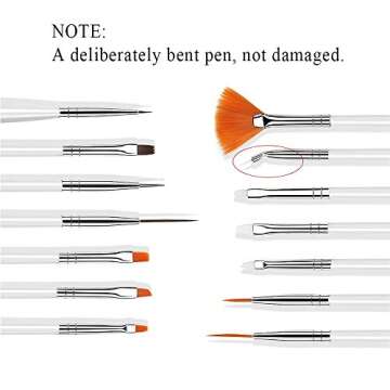 Nail Art Design Tools - 15 Brushes & 5 Dotting Pens Set