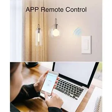 GHome Smart Switch,Smart Wi-Fi Light Switch for Lights Works with Alexa and Google Home 2.4Ghz, Single-Pole,Neutral Wire Required,UL Certified,Voice Control (4 Pack)